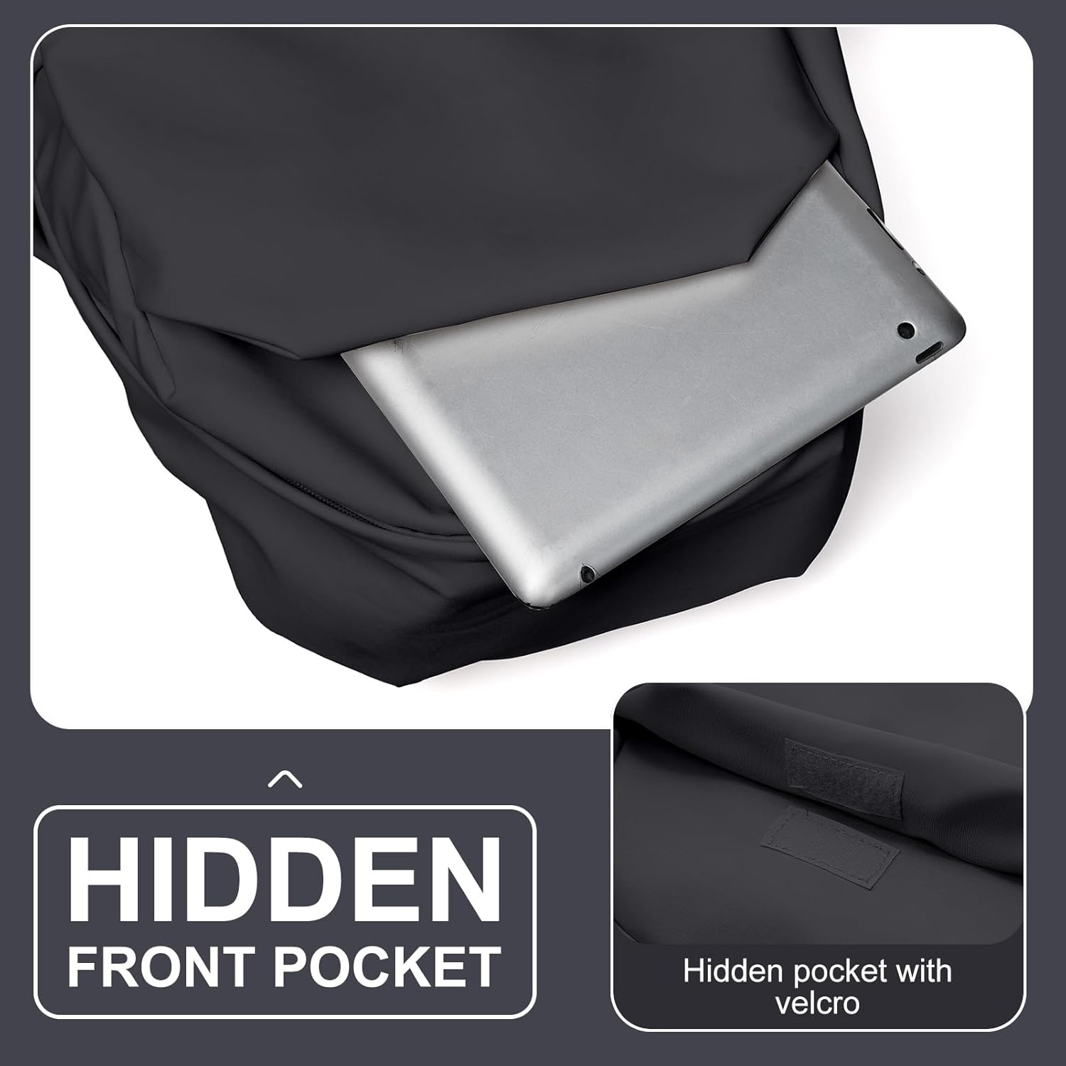 Black Backpack for Women Small Backpacks for School Bag School Backpack for College Bookbag for Women Waterproof Gym Backpacks for Men Book Bags - Image 5